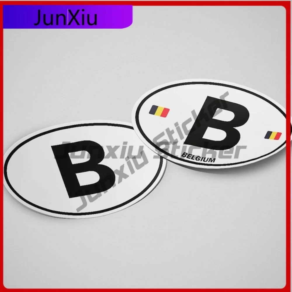 

Belgium Flag Sticker Oval-shaped White and Black Country Creative Car Bumpers Toilet Seat Waterproof Scratch Resistant Car