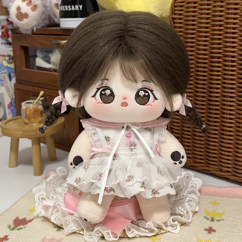 20cmのかわいい綿のぬいぐるみ、大きな目、小さなめまい、無属性、アイドルのぬいぐるみ、スーパースター、着せ替え可能、女の子、子供へのプレゼント