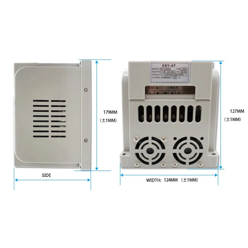 Frequency converter single-phase input and three-phase output 2.2KW220V fan water pump motor speed regulator