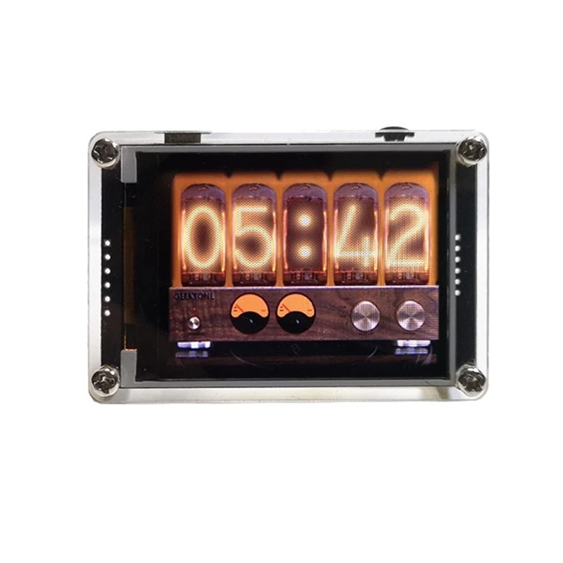 Uhr Musik Spektrum VU Meter 2,4" Analog Display Sprachsteuerung Digital Rhythmus Analysator