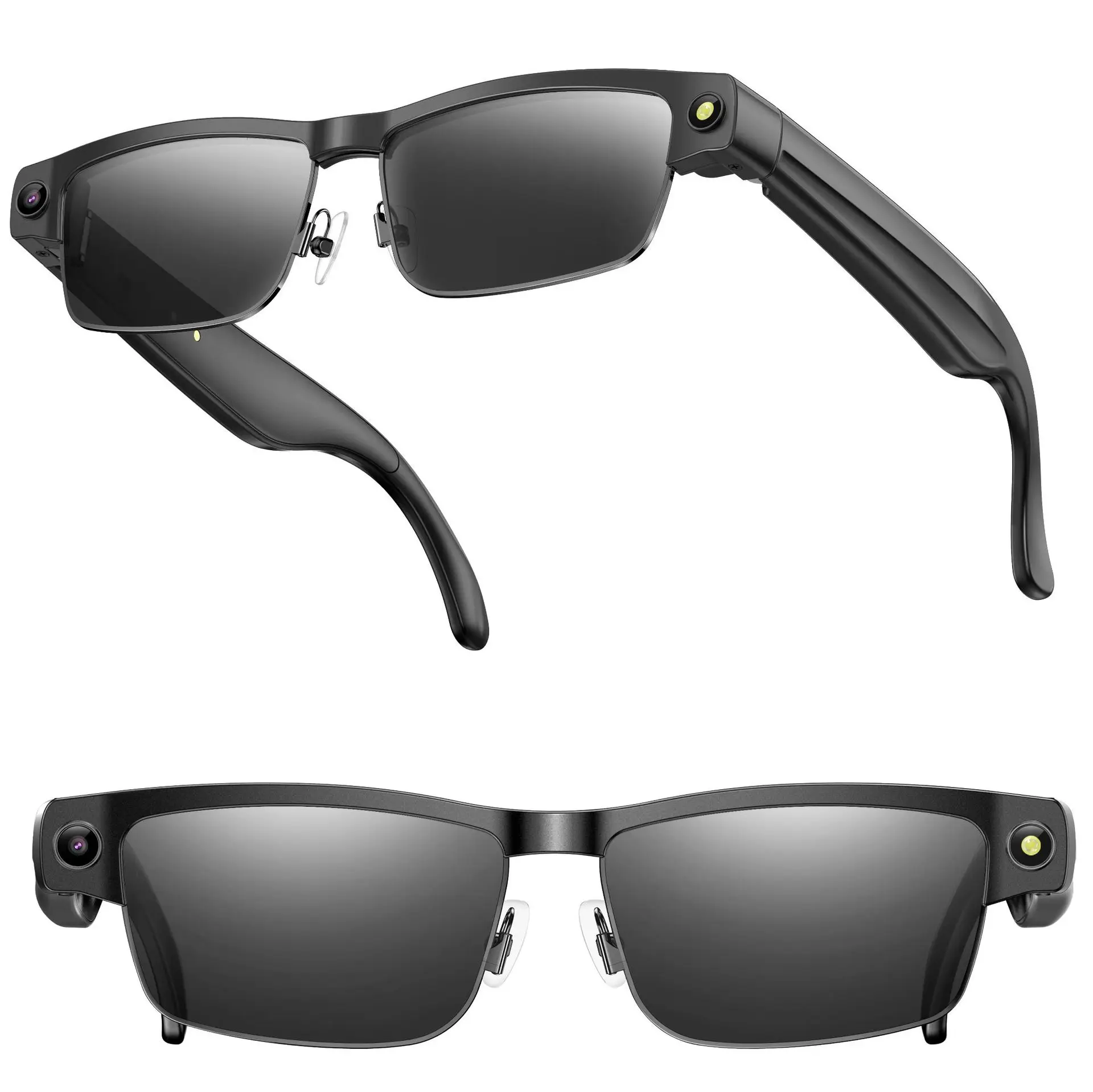 Gafas Inteligentes L802 con Cámara de 8 Millones de Píxeles, Reproducción de Música, Traducción por IA, Grabación de Video/Audio, Antivibración, Vista en Primera Persona, Metálicas