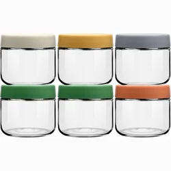 10oz Glass Overnight Oats Jars with Airtight Lids, Meal Prep Portion Control Containers Yogurt Cereal Salad Food Storage Cups