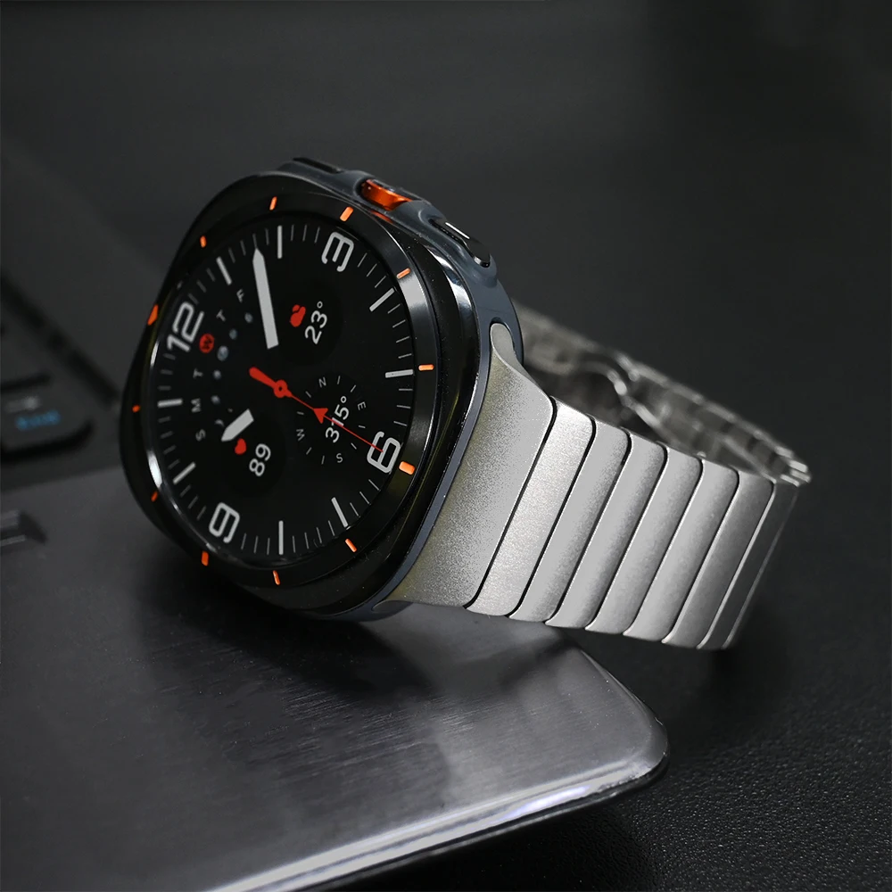 

Роскошный браслет из нержавеющей стали для Samsung Galaxy Ultra 2025 47 мм, металлический ремешок для часов GALAXY ULTRA 7 47, деловой браслет Correa