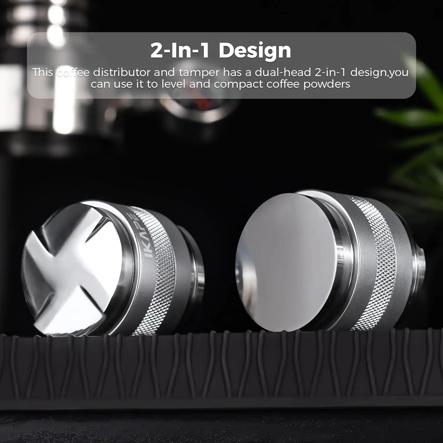 IKAPE موزع الاسبريسو والعبث 2 في 1، أداة توزيع القهوة بعمق قابل للتعديل، مناسبة لمرشح القهوة بدون قاع مقاس 51/54/58 مم #4