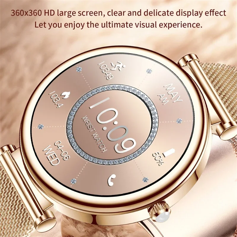 I109 Fashion Women Smart Watch with Comprehensive Health Monitoring Bluetooth Calling Heart Rate, Blood Pressure, Sleep Tracking