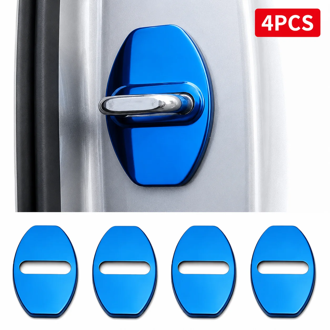 4Pcs Car Door Lock Protective Cover Stickers for Audi Sline RS3 RS5 RS6 RS7 S3 S4 S5 S6 S7 A4L A3 A4 A5 A6 A7 TT Q2 Q5 B9 B5