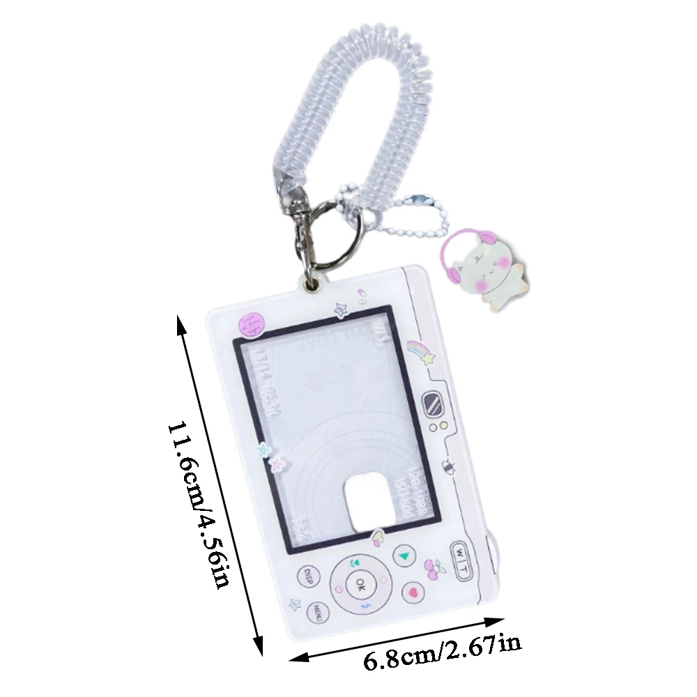 Cute Lovely  Acrylic Card Holder Photocard Holder Idol Photo Sleeve Keychain Bag Pendant Fashion Cartoon Card Holder Protector