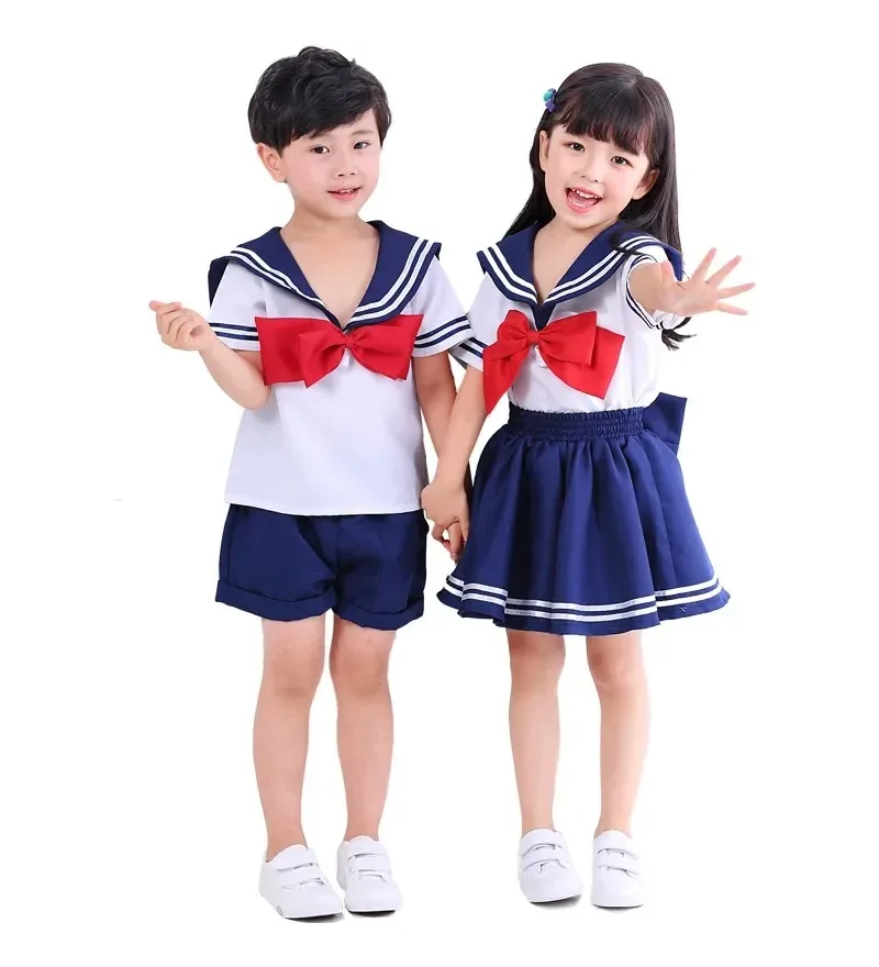 School Uniforms Sailor Costumes Cosplay For Girls Boys Navy Party Kindergarten Sailor Moon Cosplay Costume