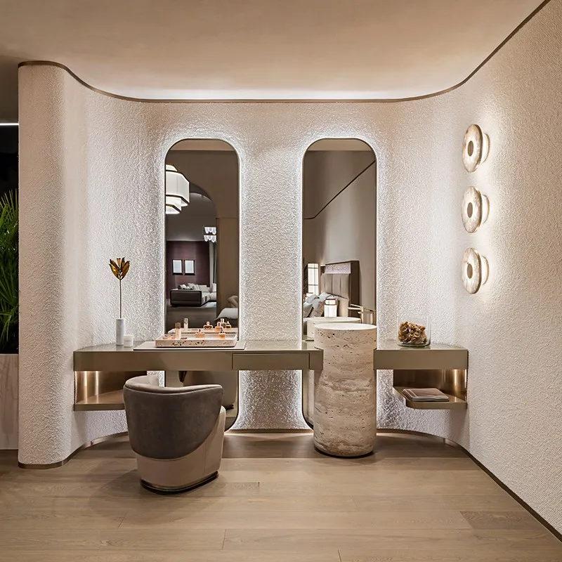 *Italian-style Luxurious Washbasin with LED Mirror Modern Marble Bathroom Cabinet Featuring Backlit Mirror Suitable for Home Use