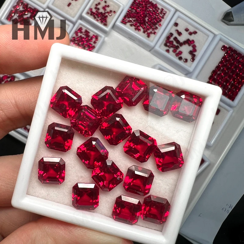 

Выращенный в лаборатории рубиновый голубь, кроваво-красный узел, драгоценный камень квадратной формы для бусин «сделай сам», сертификат AGL, товары высшего качества для ювелирных изделий