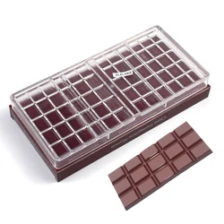 Polycarbonate Chocolate Mold for Candy Bar Bonbons 4 Cavity 50g/Pieces Confectionery Bakery Baking Pastry Tools Mould