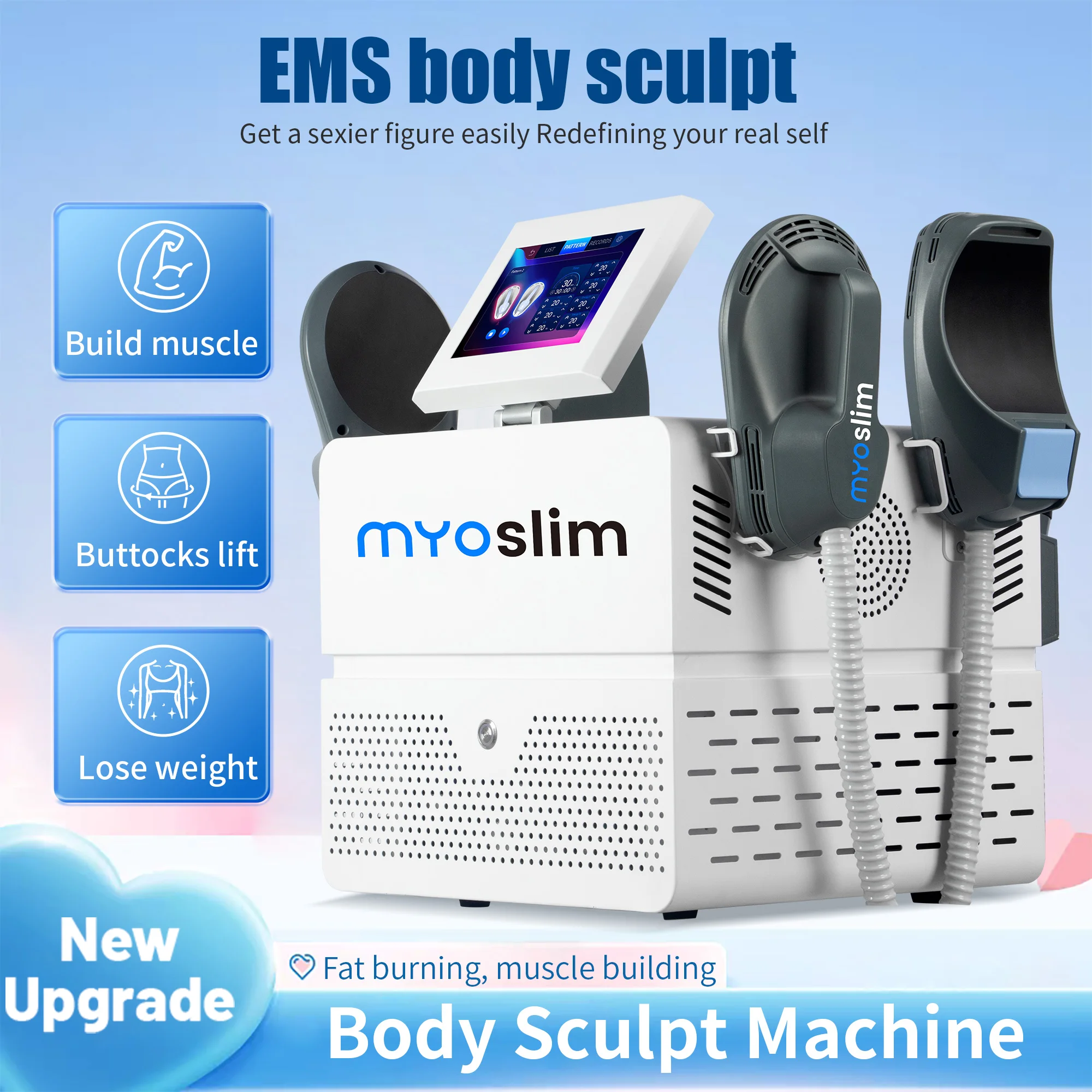 

EMS Body Sculpt MYOslim Hi-emt RF Slimming Machine Electromagnetic Stimulate Muscle Fat Removel Building Muscles Weight Lose