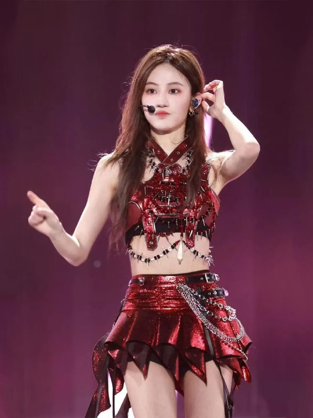 

Stage Skirt Spicy Girl Outfit Yuan Yiqi Dance Performance Sweet Cool Style Women's Fashion Chinese Traditional Costume