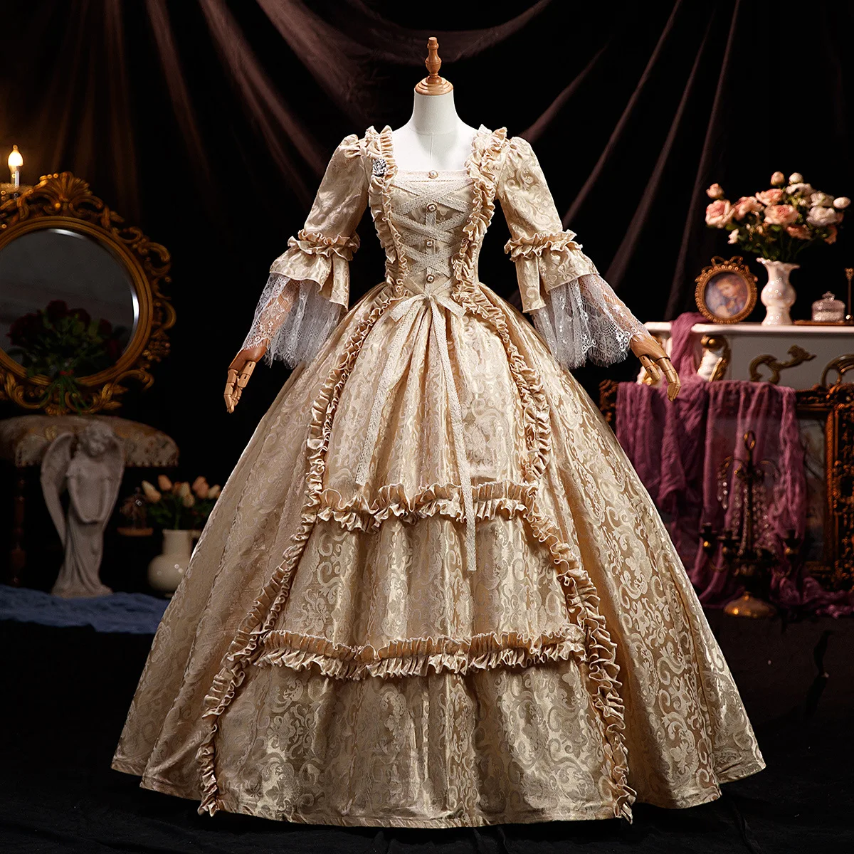 

Champagne Float Parade Studio Catwalk French Travel Photo European Performance Dress Princess Vestidos De Noche Elegante De Lujo