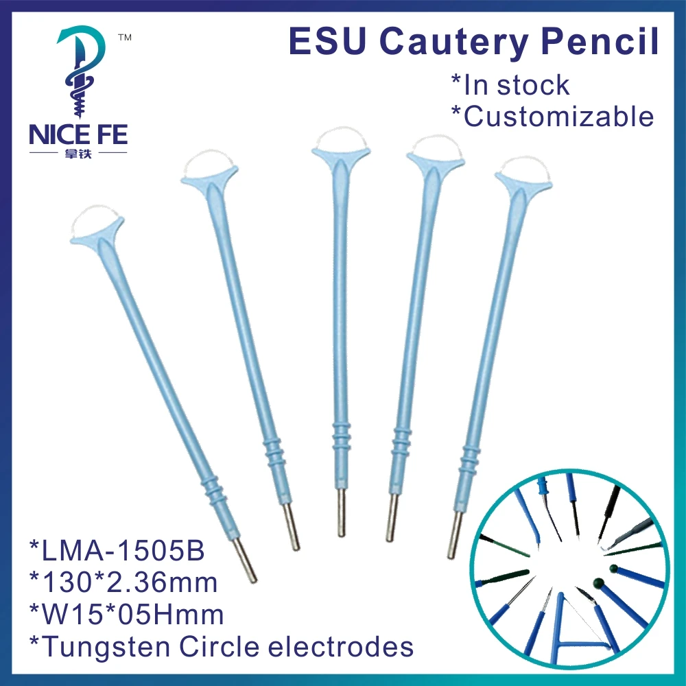 

LMA-1505B 5pcs Wholesale electrosurgical Tungsten Circle electrode Tungsten wire surgical electrode head tool 130*2.36mm，W15*H5