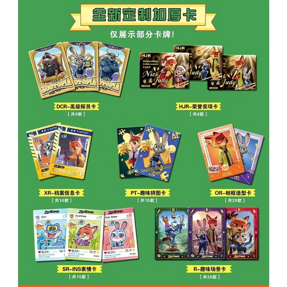 Zootopia2 Sammelkarten, sehr geliebte Komödie, Animationsfilm, Cartoon, exquisiter kreativer Charakter, Porträtkarten, Weihnachtsspielzeug, Geschenk