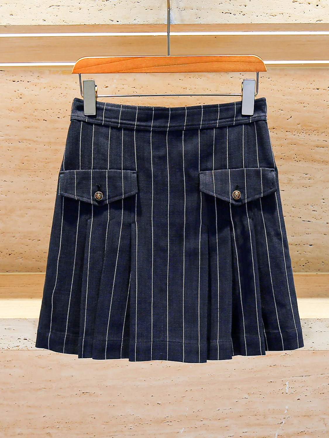 

S Home Nan You Высококачественная женская плиссированная юбка в клетку лето 2025 года с высокой талией, простая сложенная юбка трапециевидной формы