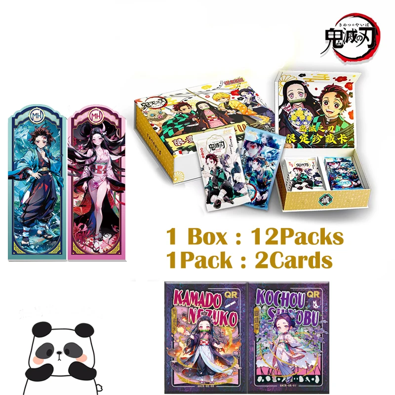 ManKa Slayer Demon Collection Cards  Japanese Anime SP SSR Rare Collectible Card Kamado Nezuko Booster Pack Box Kids Toy Gifts