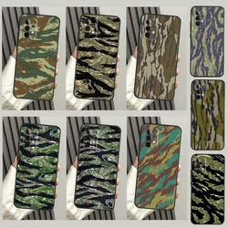 Humor Tiger Stripe Camo Army Camouflage Case For Samsung Galaxy A54 A34 A52 A12 A22 A32 A14 A13 A23 A33 A53 A73 A51 A71 Cover