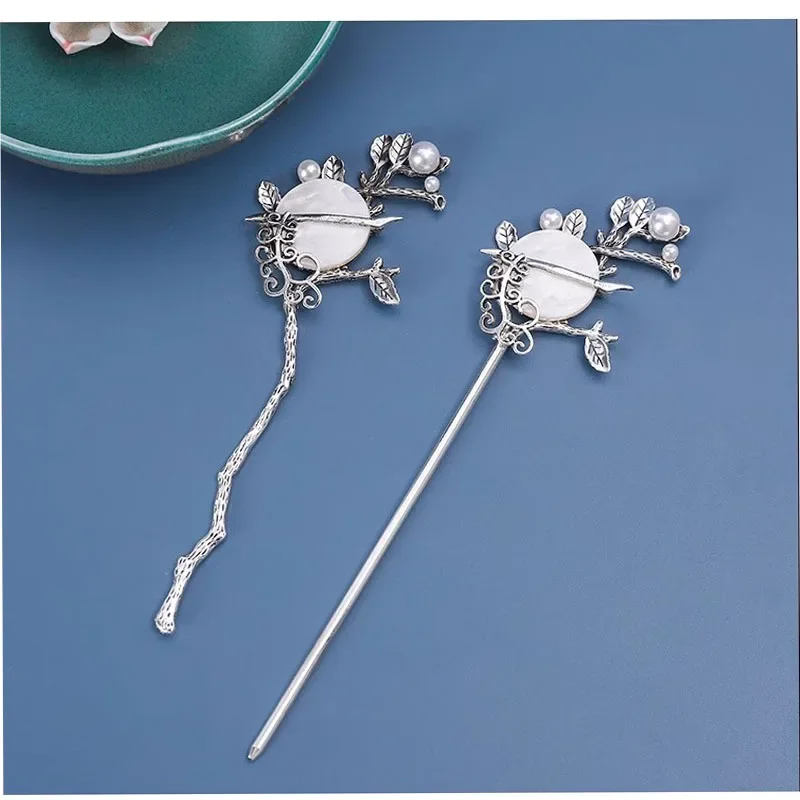 Moon leaf ancient vintage IU same Hotel De Luna hairstick New Korea Drama hairpin for girl women girl Hair Accessories