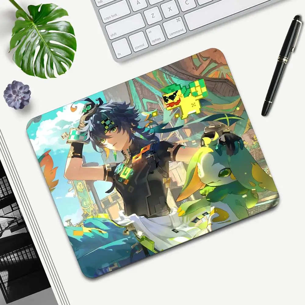 Genshin Kinich Mouse Pad Cartoon rubber Small mouse pad desktop computer office keyboard e-sports ROGs game