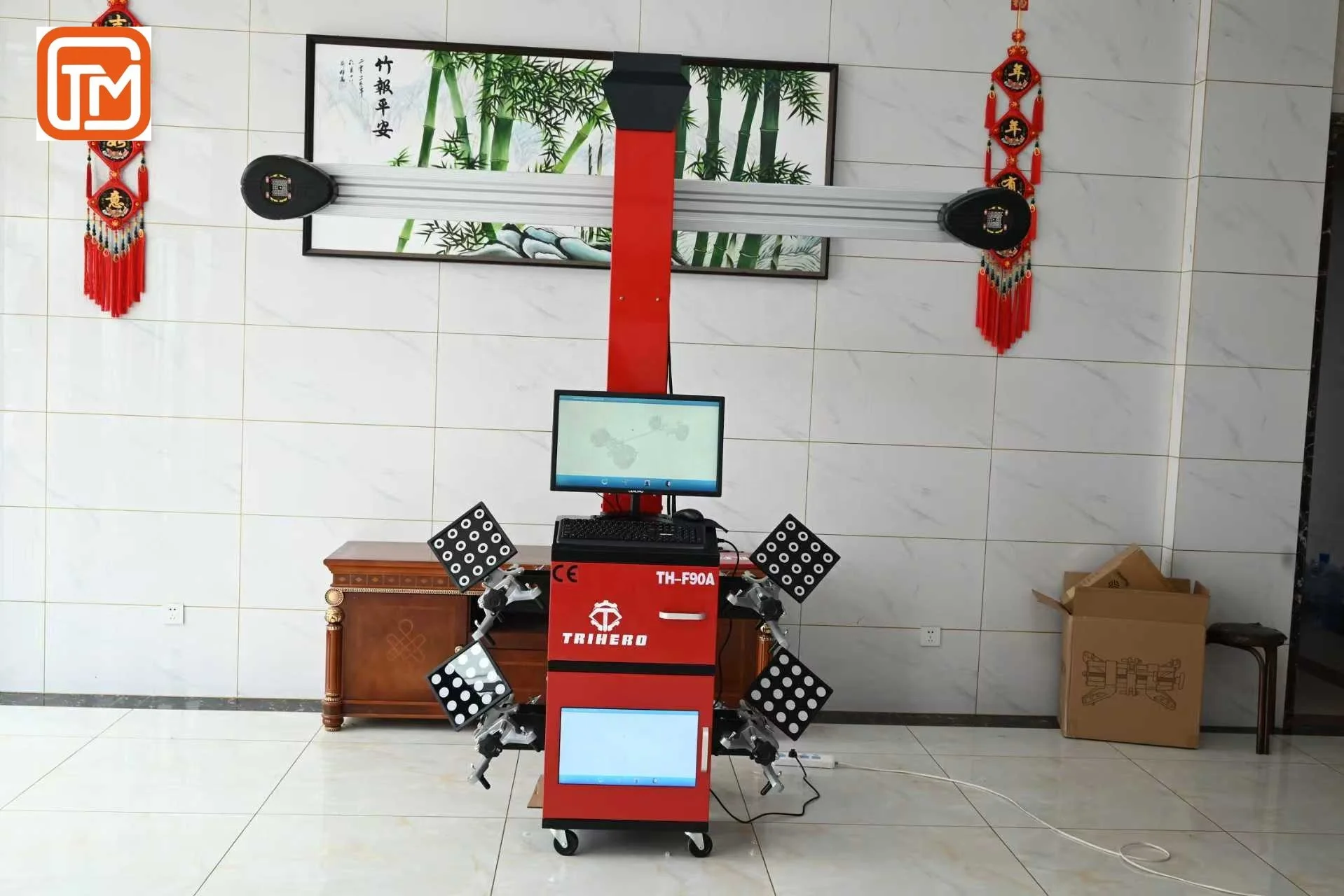 [Hot Sale]Trihero 3d Wheel Alignment Machine Dual Screen Display Car Four Wheel Aligner Equipment With CE Global Language Free U