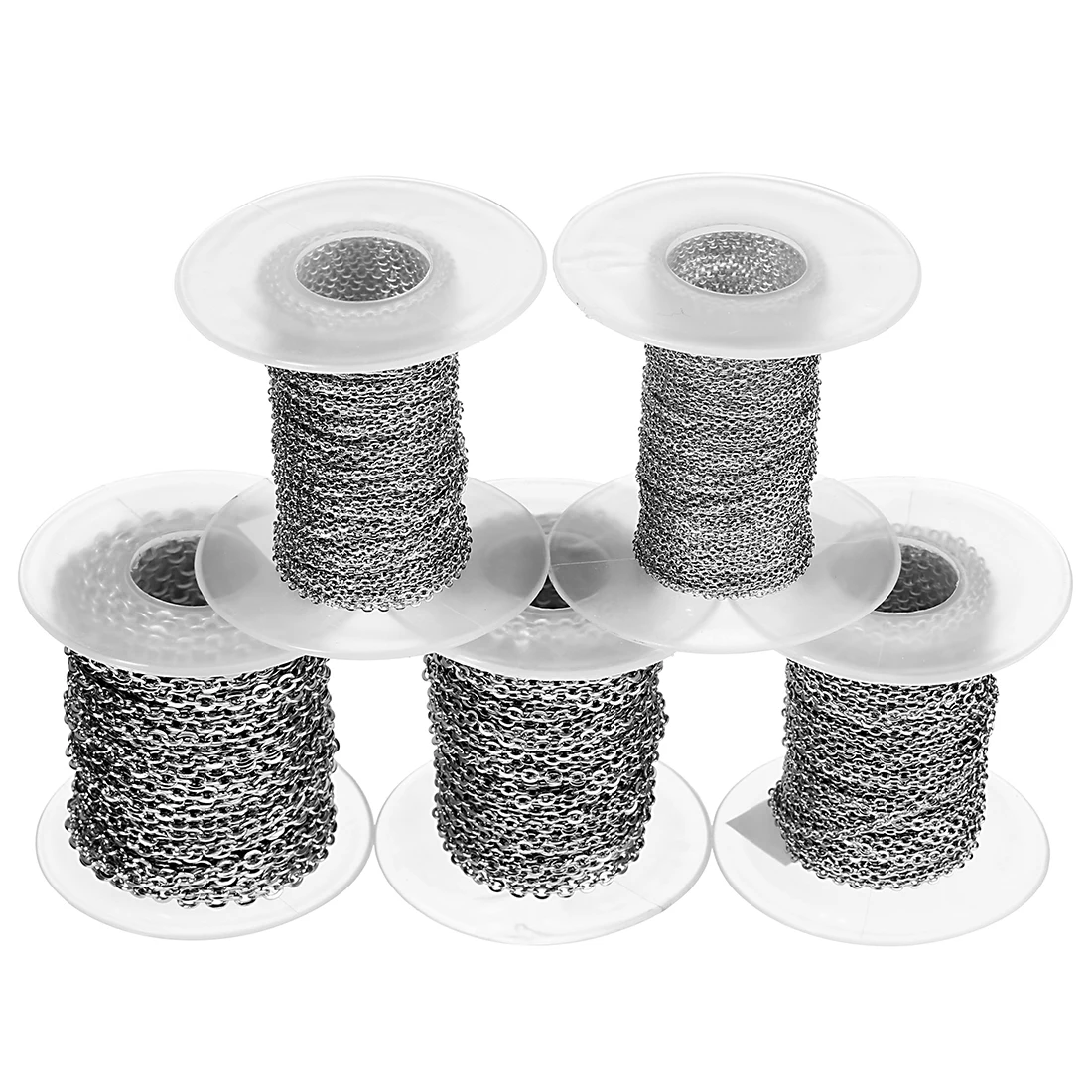 10yard/roll 3/4/5/6/8mm nerez ocel kříž běžící pás řetízek kabel běžící pás hromadné pro šperků vytváření DIY řetízek materiálů zásoby