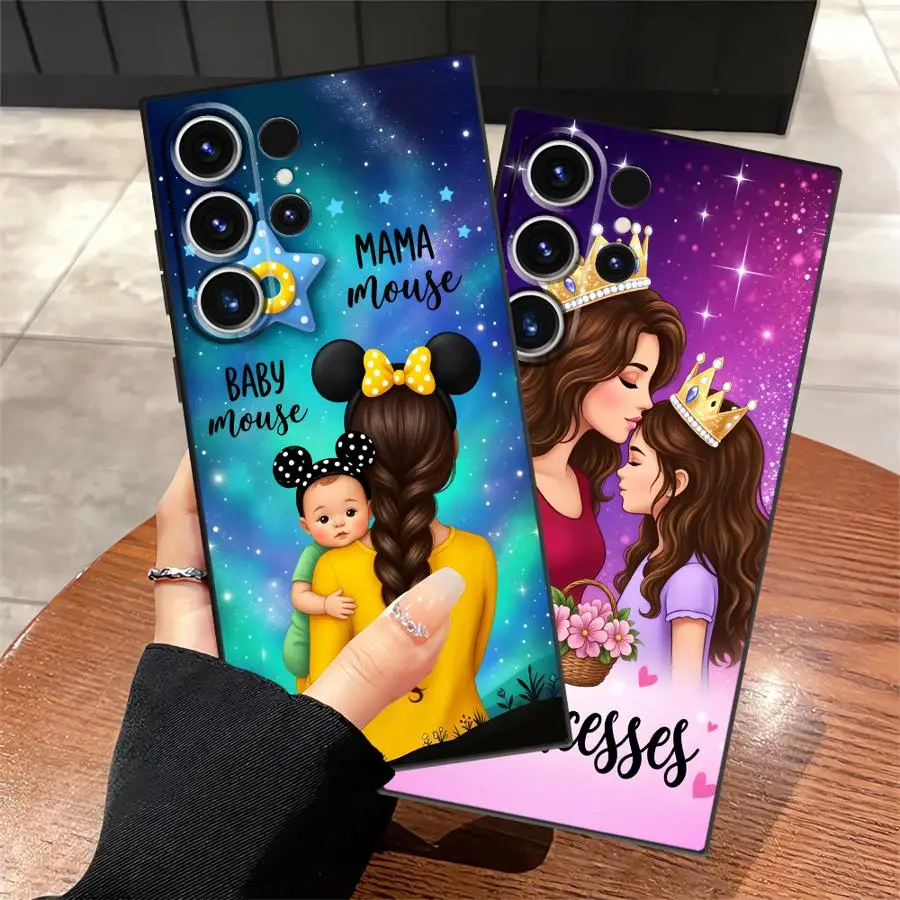 Mom Daughter Art Print Case for Samsung Galaxy S26 Ultra S25 Plus Note 20 8 9 10 S20 Ultra S24 S21 FE S23 S10 S9 Funda Phone