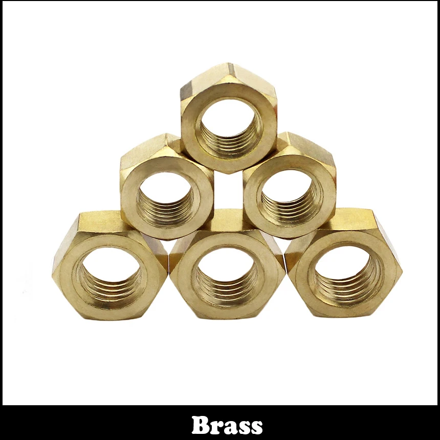 M1.4 M1.6 M2 M2.5 M3 Metric Thread Copper DIN934 Brass Hexagonal Hex Nuts Hexagon Nut