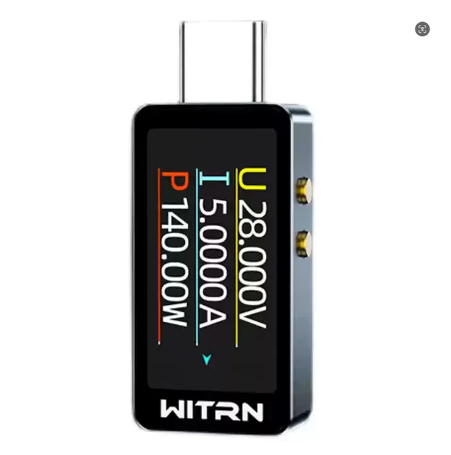 CC1 WITRN USB miernik napięcia i prądu PD3.1 cyfrowy wyświetlacz 28V miernik mocy typu C WITRN miernik CC kolorowy ekran