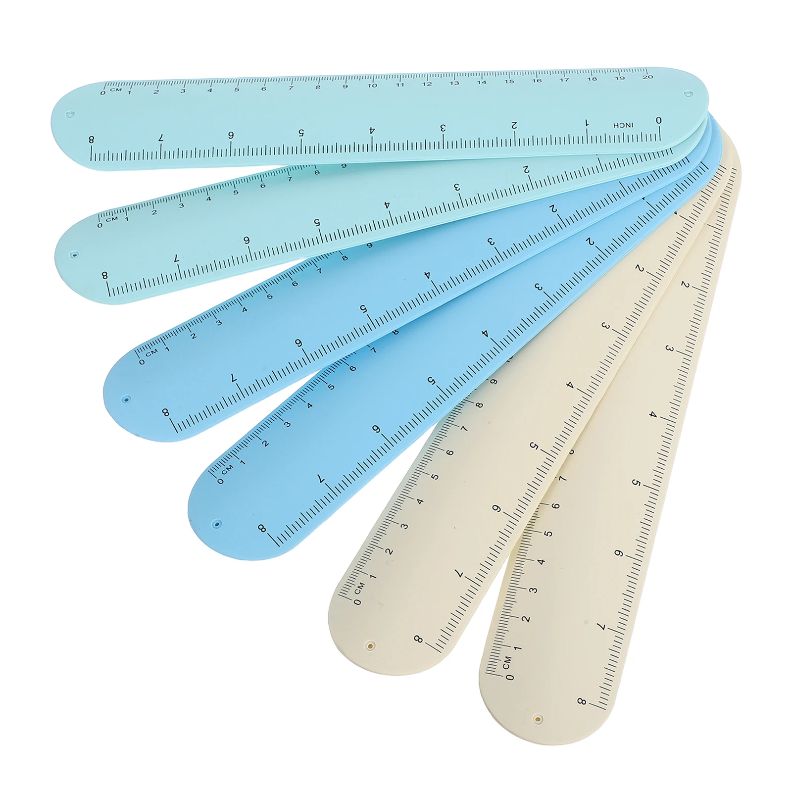 6pcs Memo Bracelet Reusable Erasable Wristband Notepad Silicone Slap Bands Dry Ruler Nurse Portable Practical Students