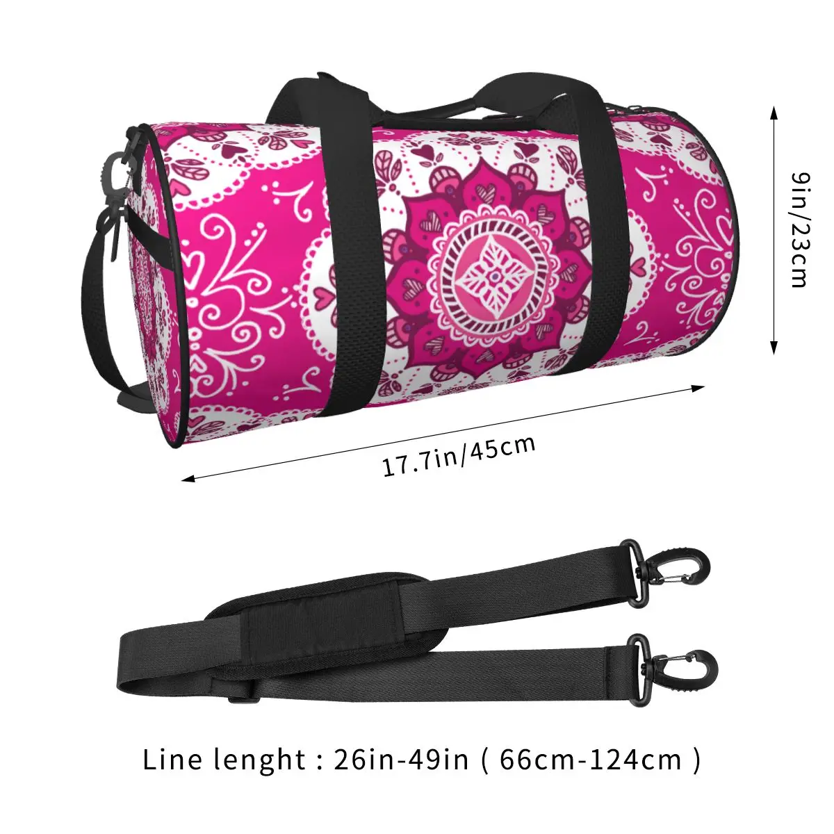 Floral Paisley Gym Bag Retro Traditional Travel Sports Bags Male Female Design with Shoes Cute Fitness Bag Waterproof Handbags