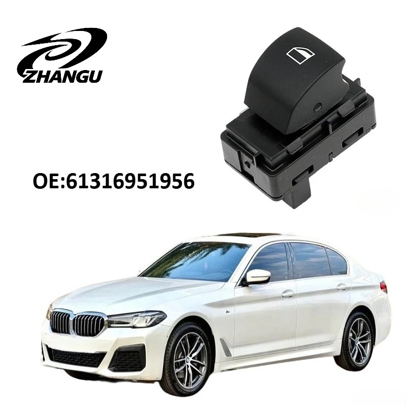 

ZHANGU 4 PIN New Power Beige & Black Window Lifer Switch/Button For BMW E60 520I 523I 525I 530I 61316951956 61 31 6 951 956