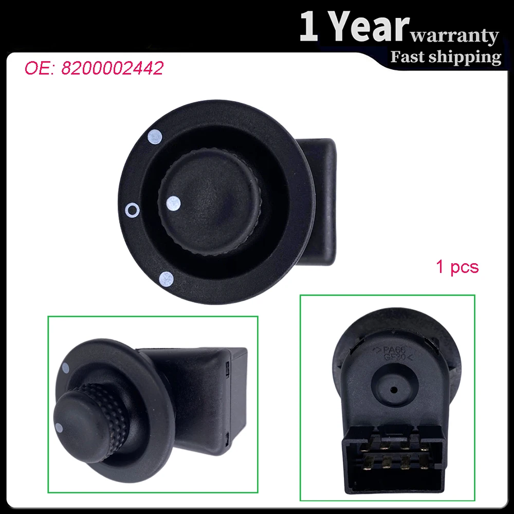 Electric Mirror Adjust Switch Rear View Mirror Control Knob Button For Renault Clio III Mk3 Laguna 2 Scenic Megane II Kangoo