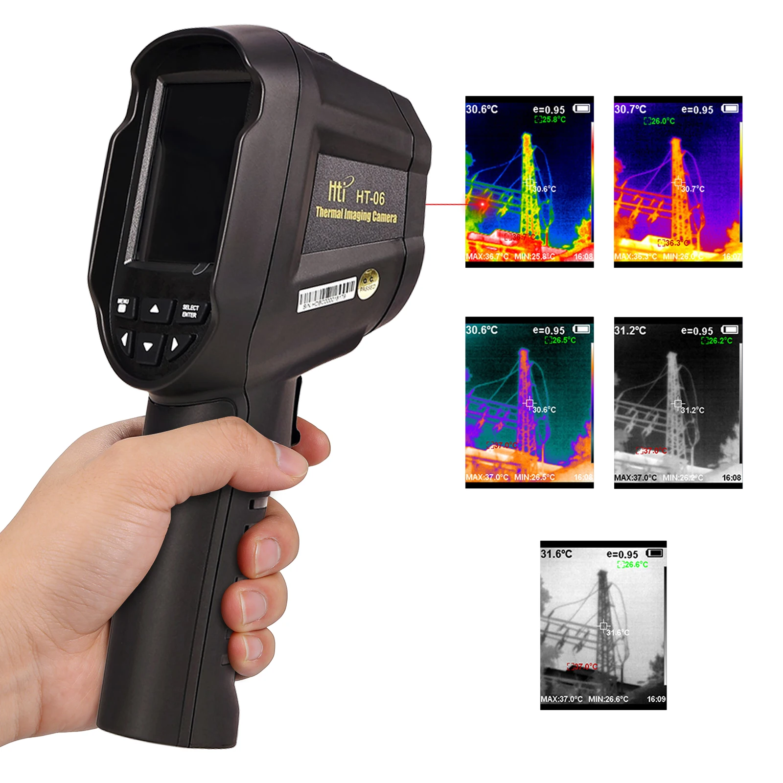 

Инфракрасная камера HT-06 с разрешением 256 x 192, портативный тепловизор, высокоточный инфракрасный тепловизионный прибор