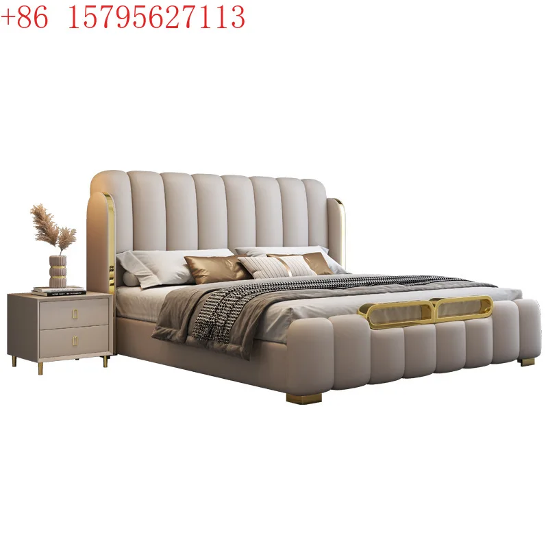 

Wedding bed Italian soft bag bed 1.5 meters 1.8m master bedroom furniture villa double bed