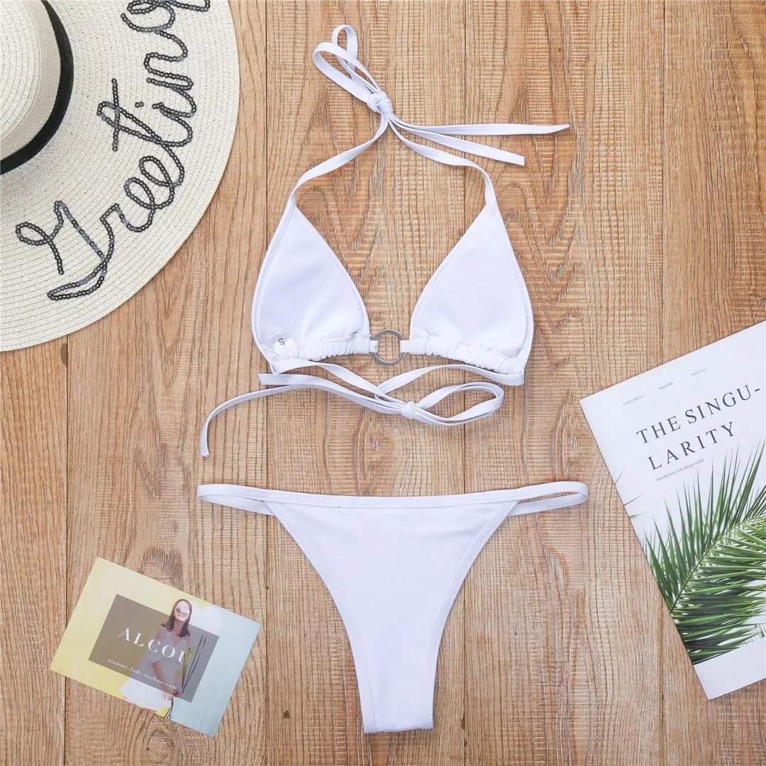 Sexy Bling Strass Mini Bikini Damen Badeanzug Frauen Bademode Zweiteiliger Bikini-Set Bademantel Badeanzug Schwimmen Damen V2064 – Detail 34