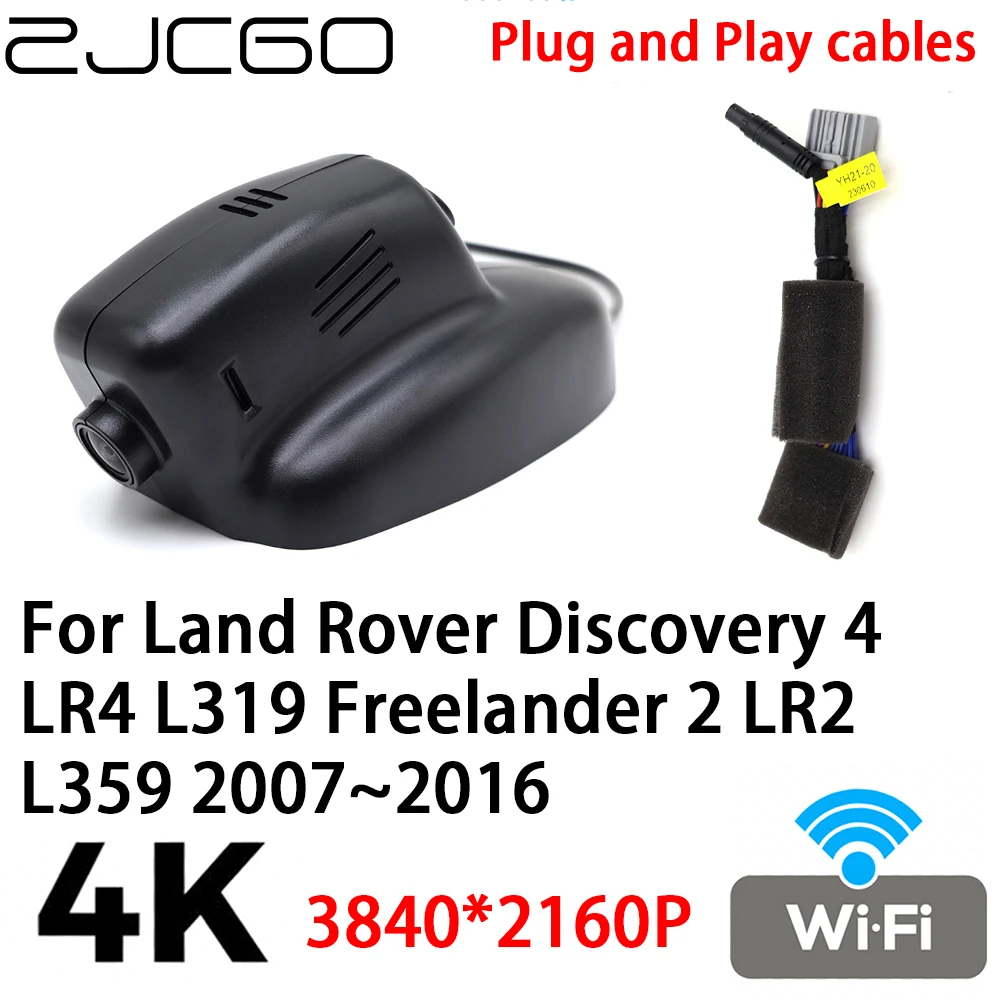 

Автомобильный видеорегистратор ZJCGO 4K 2160P, видеорегистратор Plug and Play для Land Rover Discovery 4 LR4 L319 Freelander 2 LR2 L359 2007 ~ 2016