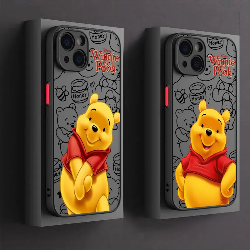 

Disney Winnie Pooh Phone Case For iPhone 17 16 15 Pro Max Case 14 13 12 11 Pro Max 16e 17e Air XS XR X 7 8 Plus Shockproof Cover