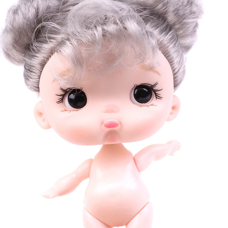 Mini muñeca de cola de caballo de 8,8 CM, 5 articulaciones extraíbles + globos oculares de 10MM, muñecas de cuerpo desnudo, Juguetes DIY, regalo