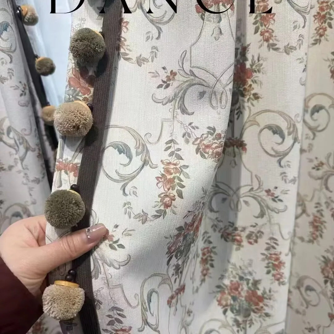 

Легкая роскошная гостиная, столовая, спальня, высококачественные шторы на заказ, затемняющие шторы премиум-класса, новый утолщенный Chenier, стиль печати