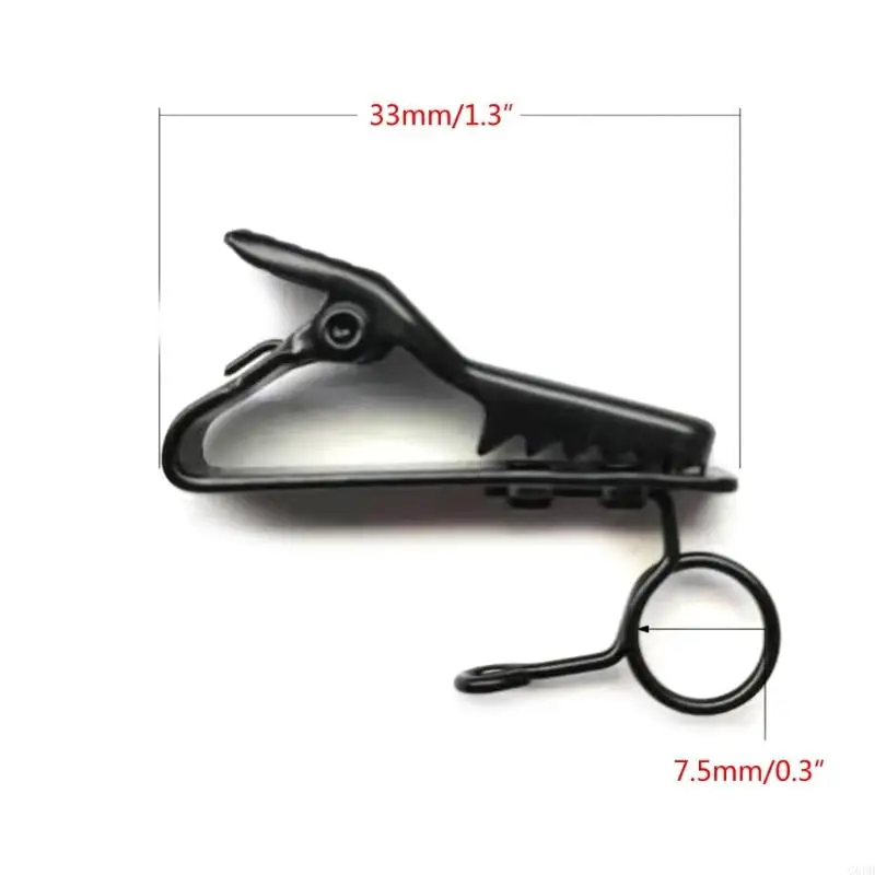 G6DD 5PCS Микрофон железный зажимной зажимной зажимной зажим микрофон отводы ошейники зажимы микрофон аксессуары