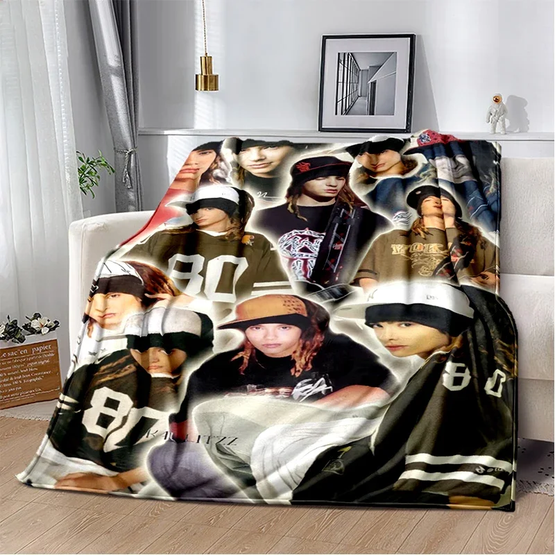 Bill Tom Kaulitz Tokio Hotel Rock Band 2025 New Style Blanket,Soft Throw Blanket for Home Bedroom Bed Sofa Cover Kids Gift Cover
