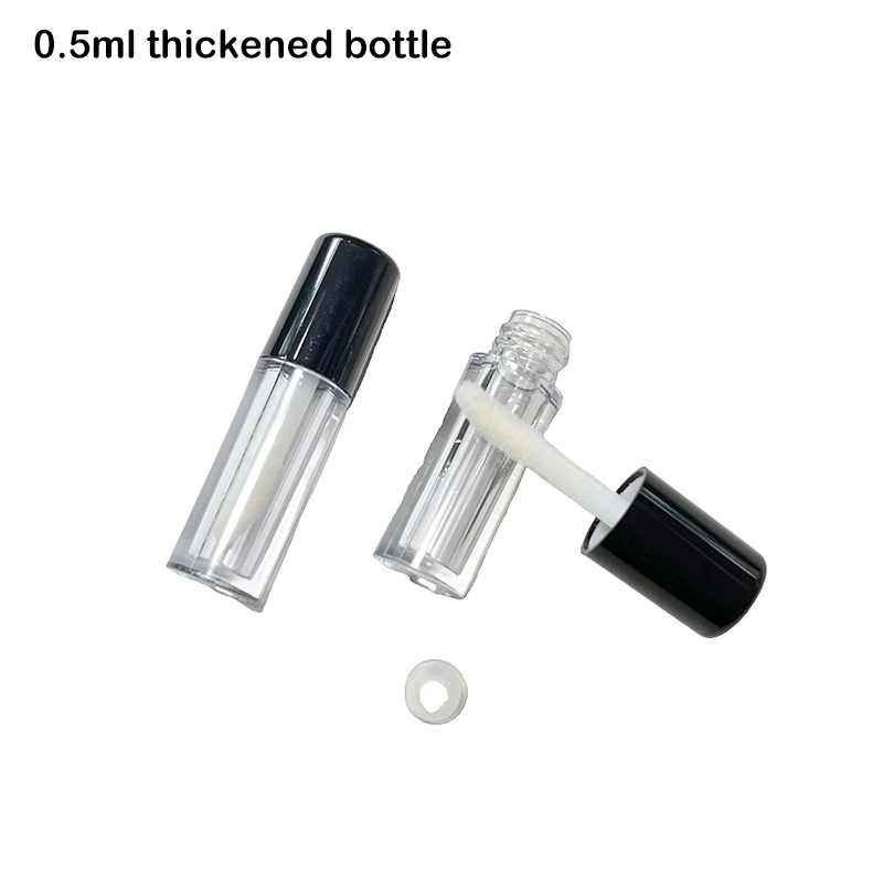 1Pcs Empty Lip Tube  Portable 0.5ml Thick Wand Lip Gloss Tube Plastic Lip Glaze Tubes Circular Cosmetic Packing Container