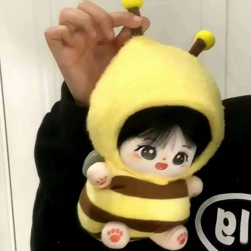 

Cotton Doll Bee Outfit Soft Fluffy No Lanyard Clothes Chubby Body Fit For 10cm 15cm 20cm 40cm Plush Stuffed Doll Costume