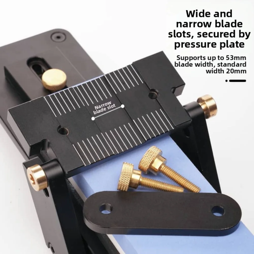 Sharpening Clamp with Fixed Angle Frame and Double Grit Whetstone for Smooth and Accurate Sharpening of Kitchen and Garden Tools