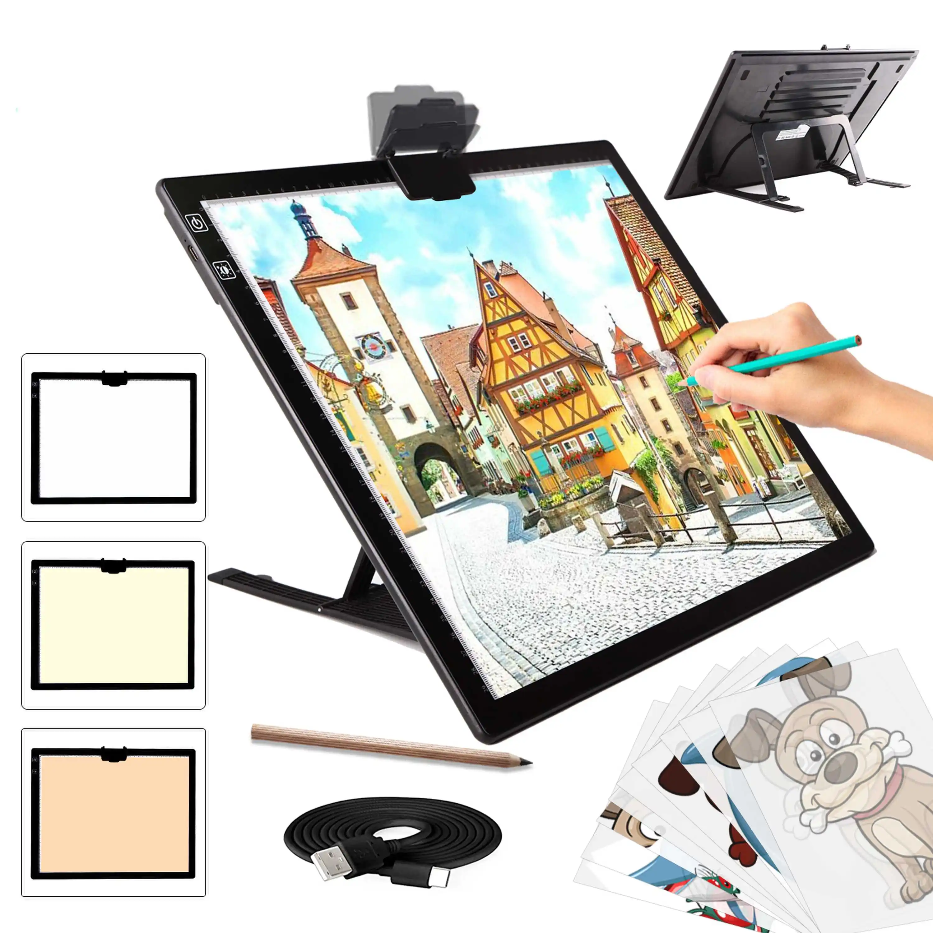 

A3 Light Pad Wireless Battery Powered Light Box Rechargable Light pad for Tracing Diamond Painting, Sketching X-ray