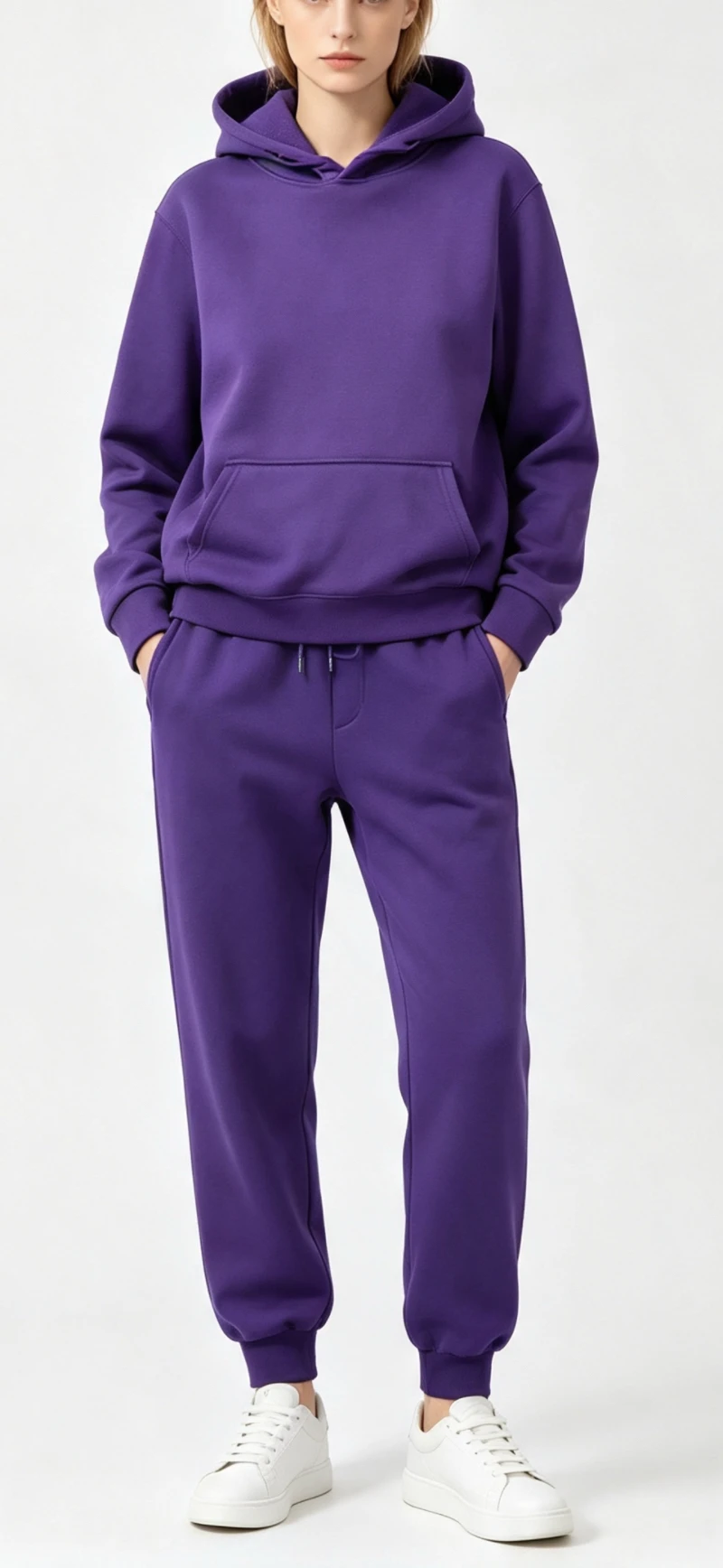 Conjunto de Sudadera con Capucha y Pantalones para Mujer, Estilo Casual Deportivo, Dos Piezas, Ropa de Calle para Otoño e Invierno