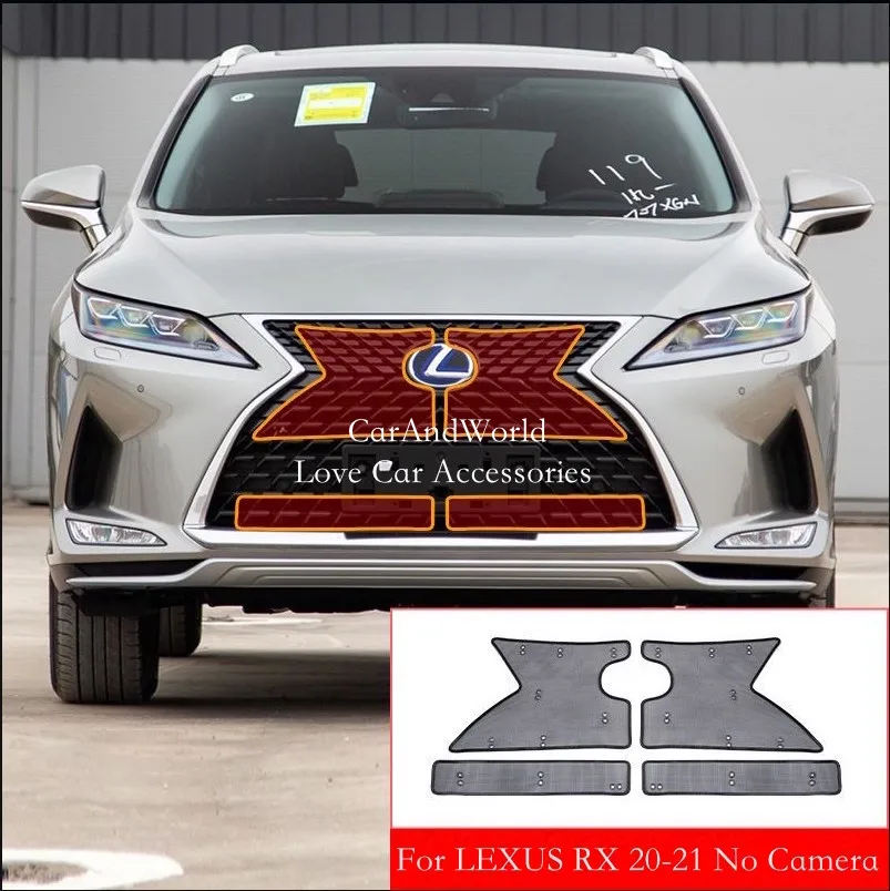 Stainless Insect Screening Mesh Front Grille Insert Net Water Tank Engine Cover Car Accessories For LEXUS RX Series 2016-2021