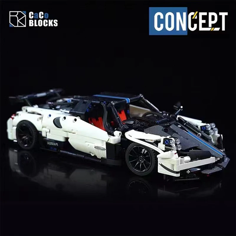 1443PCS Technical Pagani Zonda Sport Car Model Building Blocks Assemble Bricks Vehicle Toys Collection Gifts For Adult Boys